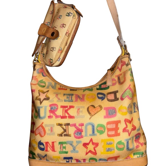 Dooney & Bourke Handbags - Dooney & Bourke Doodle Graffiti Letter Print Shoulder Bag